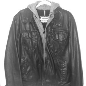 Levi’s Bomber Jacket with Grey Hoodie